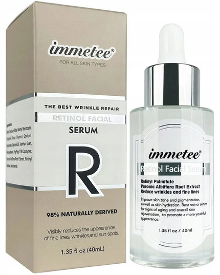 Immetee Retinol serum veidui – regeneracija, kova su aknės randais ir raukšlėmis