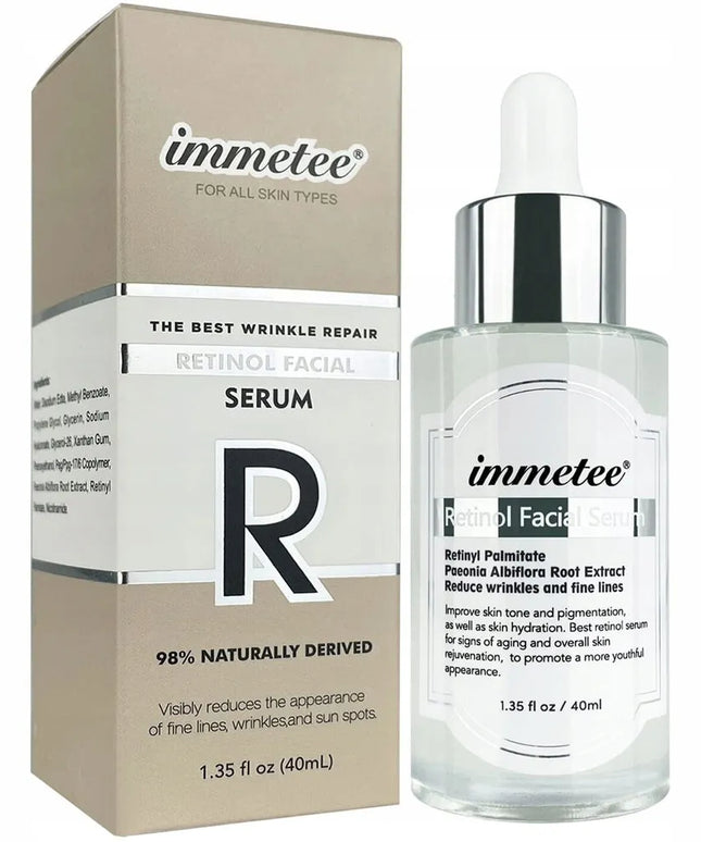 Immetee Retinol serum veidui – regeneracija, kova su aknės randais ir raukšlėmis