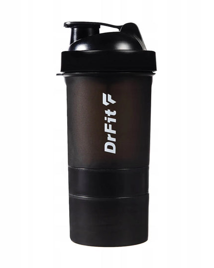 DrFit baltymų kokteilinė su sieteliu, 3 dalių, sandari, 500 ml