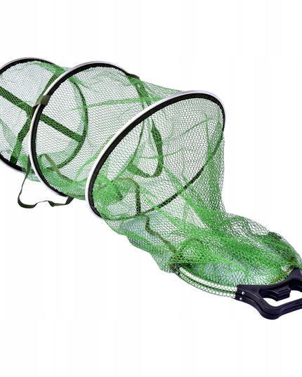 Gumuotas žvejybos tinklas 130 x 40cm, uždaromas, su transportavimo rankenomis