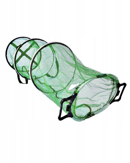 Gumuotas žvejybos tinklas 130 x 40cm, uždaromas, su transportavimo rankenomis