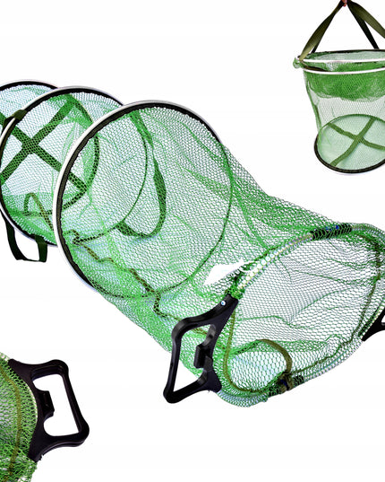 Gumuotas žvejybos tinklas 130 x 40cm, uždaromas, su transportavimo rankenomis