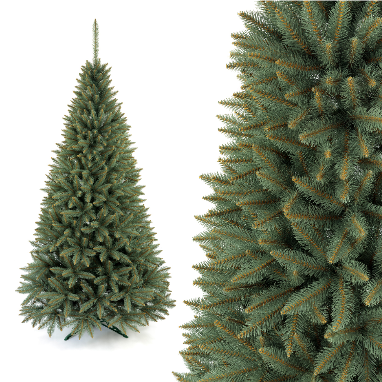 Sidabrinė dirbtinė eglutė, Kalėdinė eglė, pagaminta Lenkijoje, 220cm