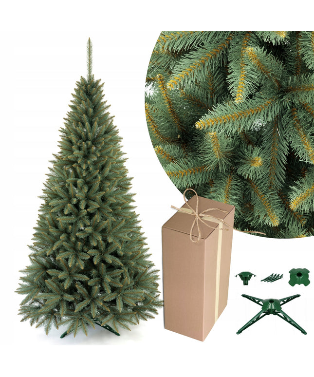 Sidabrinė dirbtinė eglutė, Kalėdinė eglė, pagaminta Lenkijoje, 220cm