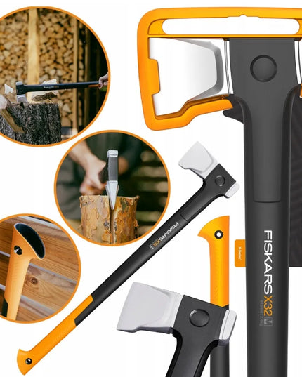 Fiskars X32 XXXL skaldymo kirvis – galingas ir kokybiškas įrankis malkoms skaldyti