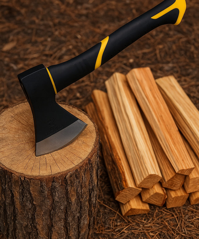 Universalus kirvis 600g, patogus, STIPRUS, pagamintas iš anglinio plieno, 36cm, skirtas skaldymui