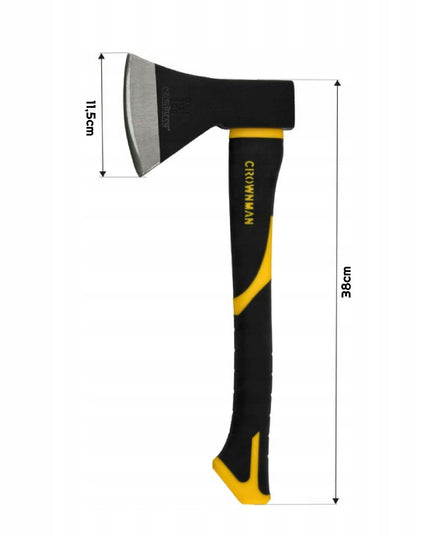 Universalus kirvis 800g, patogus, STIPRUS, iš anglinio plieno, 38cm, skirtas skaldyti