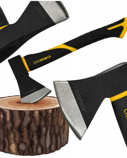 Universalus kirvis 800g, patogus, STIPRUS, iš anglinio plieno, 38cm, skirtas skaldyti