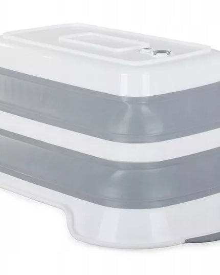 Sulankstoma skalbinių talpa, didelė, tvirta, silikoninė, su kamščiu, 40L