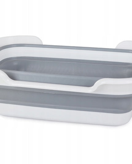 Sulankstoma skalbinių talpa, didelė, tvirta, silikoninė, su kamščiu, 40L