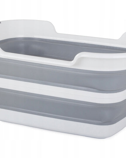 Sulankstoma skalbinių talpa, didelė, tvirta, silikoninė, su kamščiu, 40L