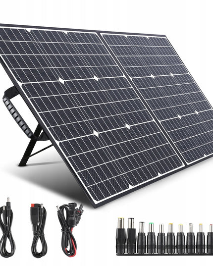 Sulankstoma 100 W monokristalinė saulės panelė Swarey su USB, 18 V DC ir 60 W USB-C PD