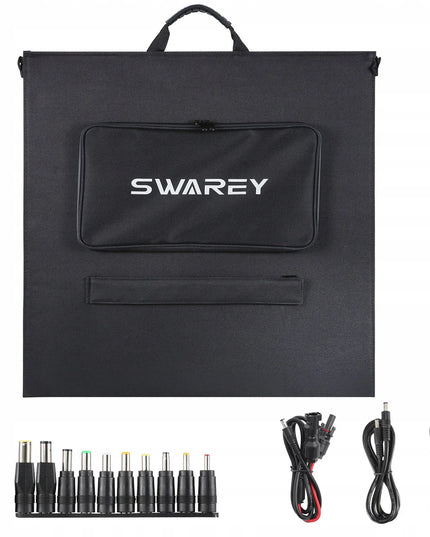 Sulankstoma 100 W monokristalinė saulės panelė Swarey su USB, 18 V DC ir 60 W USB-C PD