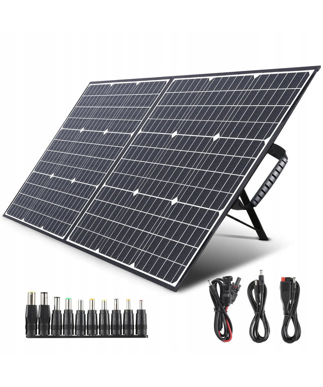 Sulankstoma 100 W monokristalinė saulės panelė Swarey su USB, 18 V DC ir 60 W USB-C PD
