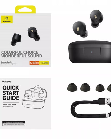 Belaidės „In-Ear“ Bluetooth Ausinės Baseus Bowie E18 TWS ENC IPX4