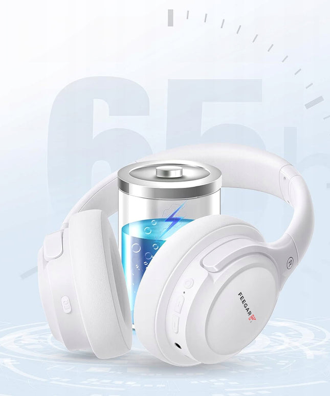 Belaidės ausinės FEEGAR Mello ant ausų 65H „Bluetooth 5.3“ su mikrofonu