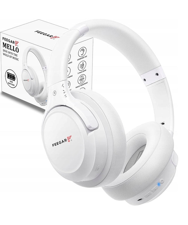 Belaidės ausinės FEEGAR Mello ant ausų 65H „Bluetooth 5.3“ su mikrofonu