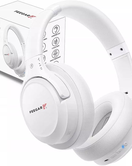 Belaidės „Feegar Mello“ ausinės ant ausų, 65 val. veikimo laikas, „Bluetooth 5.3“, mikrofonas, 6xEQ režimai