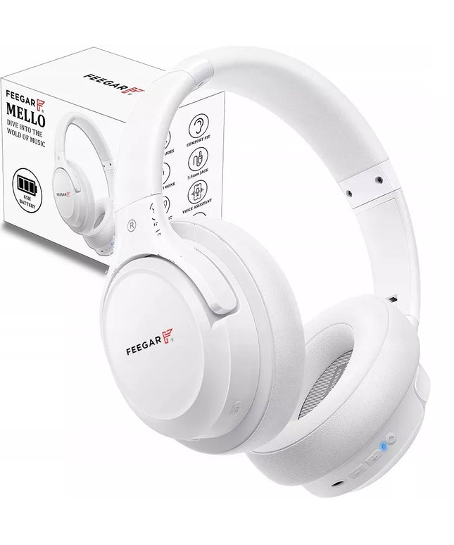 Belaidės „Feegar Mello“ ausinės ant ausų, 65 val. veikimo laikas, „Bluetooth 5.3“, mikrofonas, 6xEQ režimai