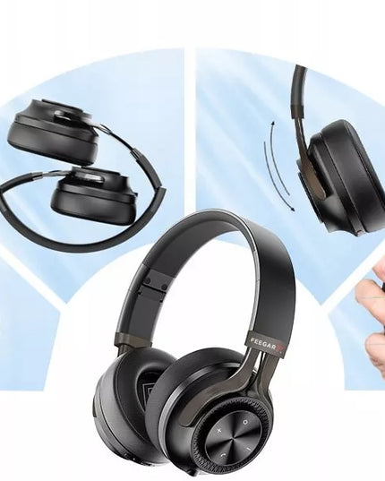 Belaidės ant ausų kabinamos ANC ausinės FEEGAR AlphaBeat 65H Juodos Bluetooth