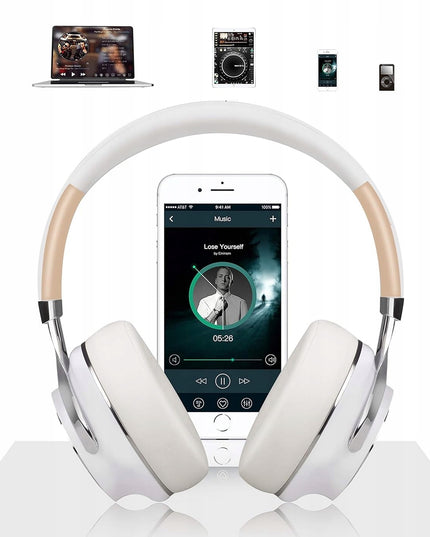 Belaidės Antausinės Ausinės FEEGAR AlphaBeat ANC 65H Baltos Bluetooth 5.4