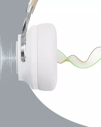 Belaidės ausinės ant ausų FEEGAR AlphaBeat ANC 65H baltos spalvos Bluetooth 5.4