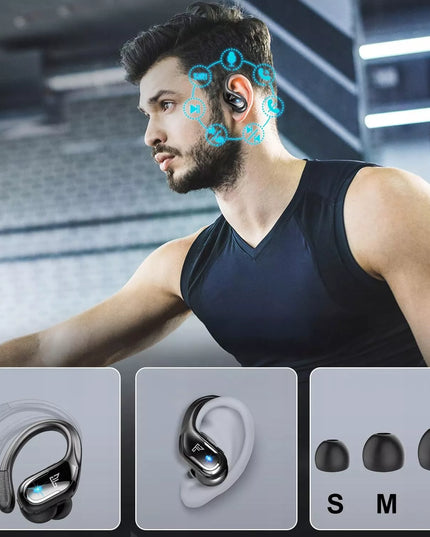 Belaidės ausinės FEEGAR SPORT Bluetooth 5.4 70 val. baterija įstatomos į ausis IPX5