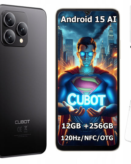 Išmanusis telefonas CUBOT A40 6,88" 12/256GB DUAL SIM NFC ANDROID 15 + Dėklas + Folija