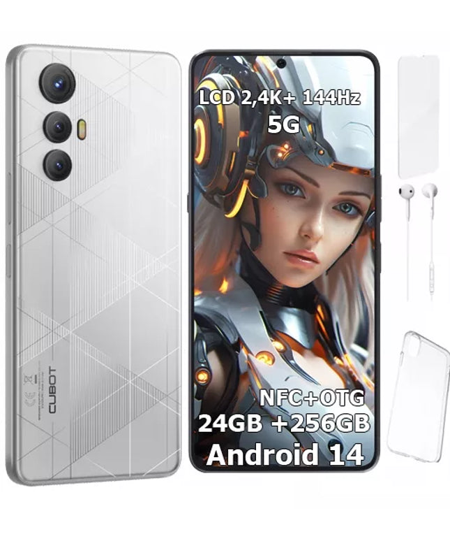 Išmanusis telefonas CUBOT MAX 5 24/256GB NFC DUAL SIM 5G 4G 6,95" OTG + DĖKLAS FHYDRO