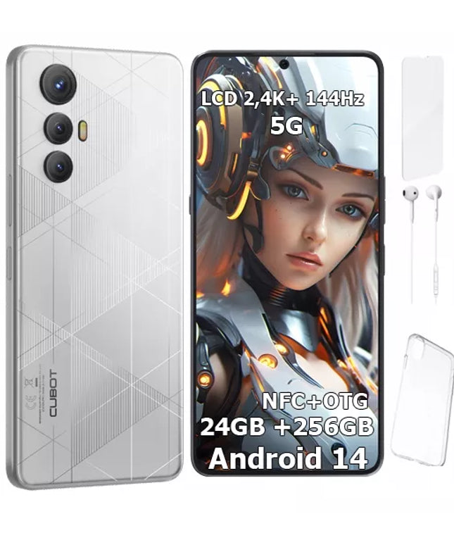 Išmanusis telefonas CUBOT MAX 5 24/256GB NFC DUAL SIM 5G 4G 6,95" OTG + DĖKLAS FHYDRO