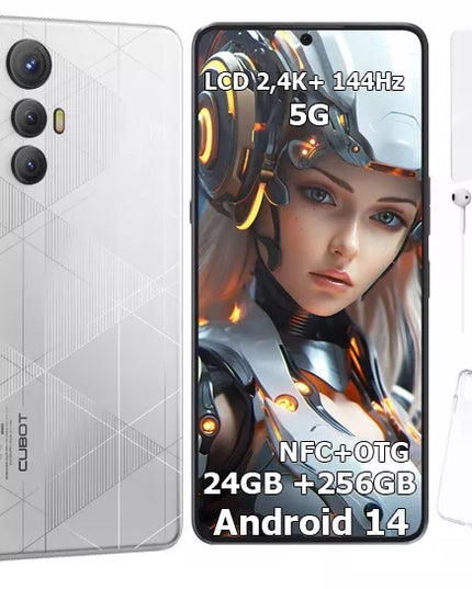 Išmanusis telefonas CUBOT MAX 5 24/256GB NFC DUAL SIM 5G 4G 6,95" OTG + DĖKLAS
