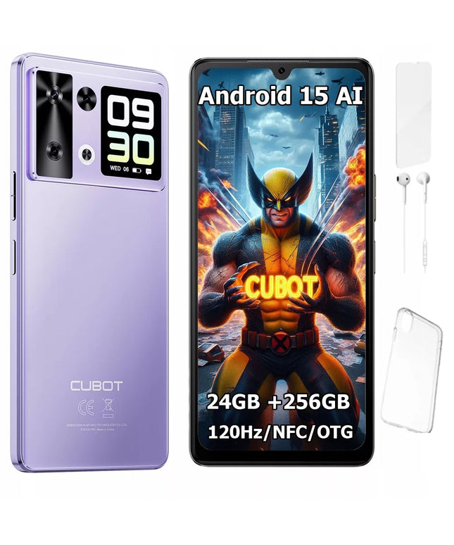 Išmanusis telefonas CUBOT P90 ANDROID 15 24/256GB NFC DUAL SIM 4G 6,88" DĖKLAS + PLĖVELĖ