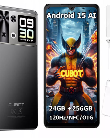 Išmanusis telefonas CUBOT P90 ANDROID 15 24/256GB NFC DUAL SIM 4G 6,88" DĖKLAS + PLĖVELĖ