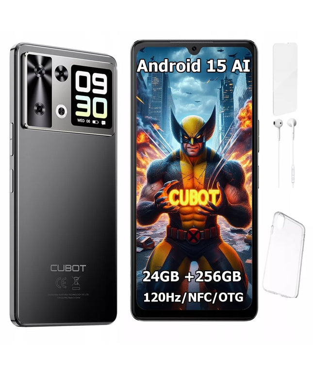 Išmanusis telefonas CUBOT P90 ANDROID 15 24/256GB NFC DUAL SIM 4G 6,88" DĖKLAS + PLĖVELĖ