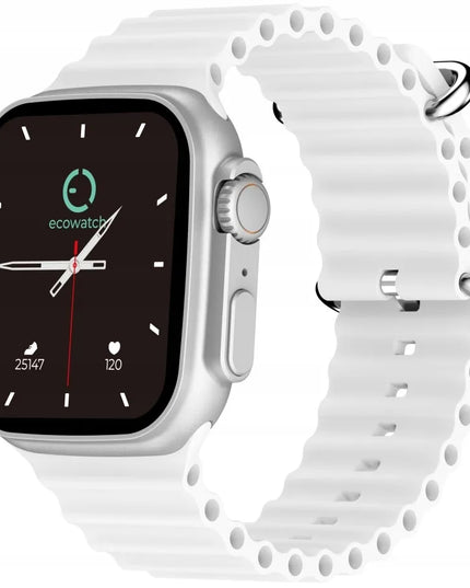 „Maxcom EcoWatch EW2“ išmanusis laikrodis, sidabrinis, 1,95 col., IPS, 230 mAh, pulsoksimetras