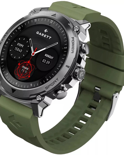 Išmanusis laikrodis Garett Atom 47mm AMOLED 1,43'' Sidabrinis + papildomas dirželis