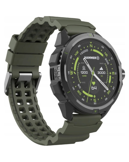 Išmanusis laikrodis Hammer Watch 2 Military Edition, GPS, AMOLED, atsparus vandeniui, 5 ATM