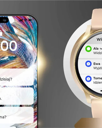 WonderWatch Mi7 Real Gold išmanusis laikrodis, auksinis