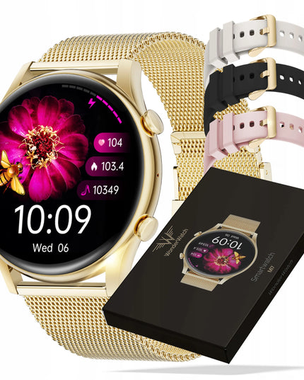 WonderWatch Mi7 Real Gold išmanusis laikrodis, auksinis