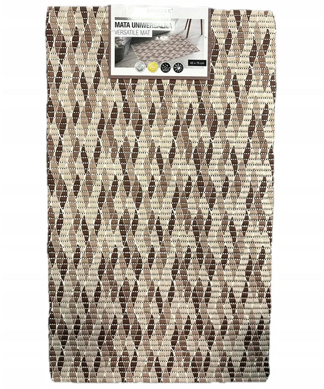 Smukee universalus putplasčio vonios kilimėlis 45 x 75 cm rudas