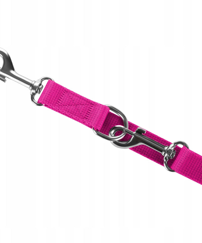 Reguliuojamas ilgas šunų pavadėlis Chaba Classic, 20 mm – 260 cm, fuksijos spalvos
