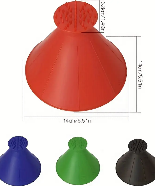 Sniego, ledo grandiklis, piltuvėlis, įvairių spalvų