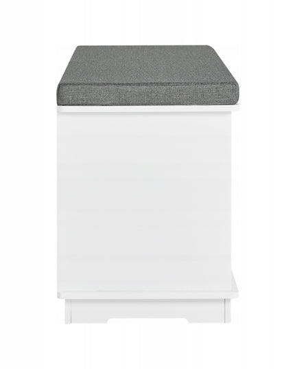 SoBuy Balta batų spintelė-suolas su 3 skyriais FSR30-W