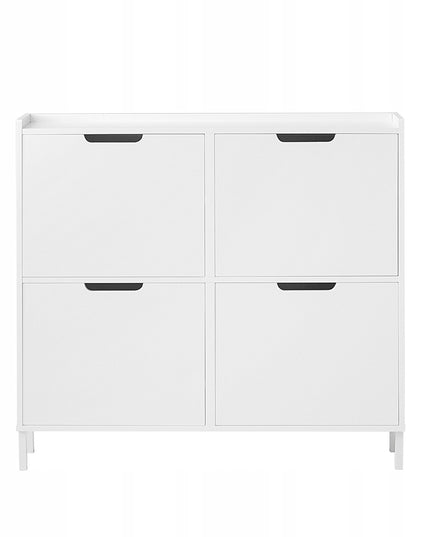 SoBuy Balta 4 durelių batų lentyna, prieškambario spintelė FSR100-W