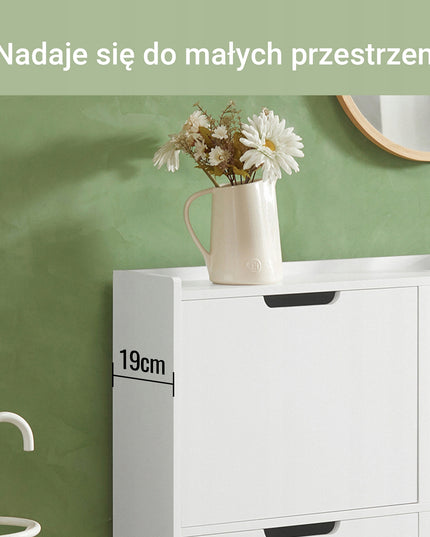 SoBuy Balta 4 durelių batų lentyna, prieškambario spintelė FSR100-W