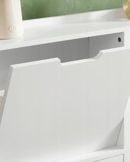 SoBuy Balta 4 durelių batų lentyna, prieškambario spintelė FSR100-W