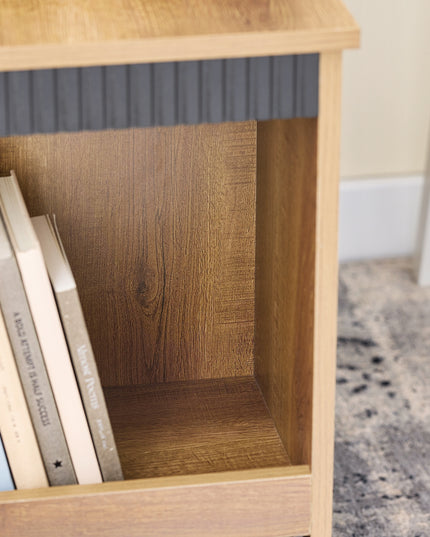 SoBuy Kavos staliukas ant ratukų su stalčiumi ir durelėmis Rudos spalvos FBT143-PF