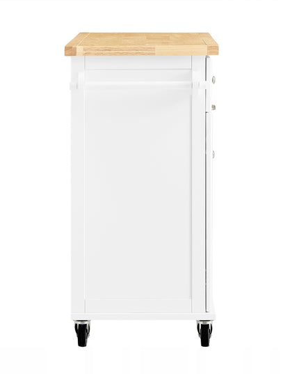 SoBuy Apatinė virtuvinė salos tipo spintelė su stalčiais ir spintelėmis, balta FKW100-WN