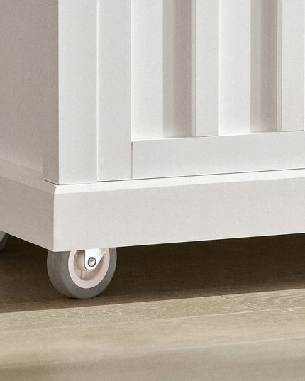 SoBuy Virtuvinė spintelė su stumdomomis durimis ir vyno lentyna FKW94-W