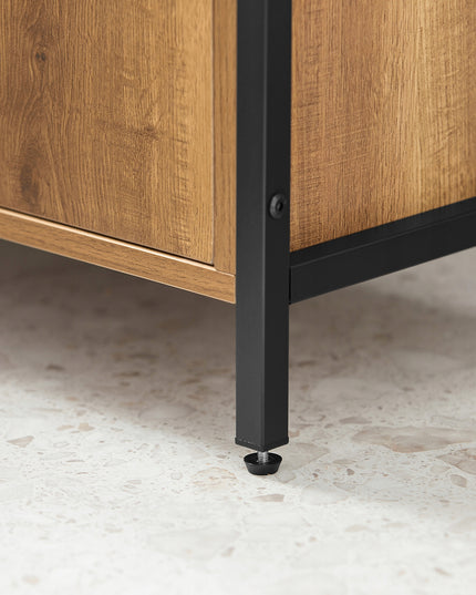 SoBuy Vonios spintelė po praustuvu, su lentynomis už durų BZR63-PF